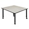Regency Square Mobile Tables, 48 W, 48 L, 23-34 H, Wood, Metal, Maple TB4848PLAPCBK - alternate 2